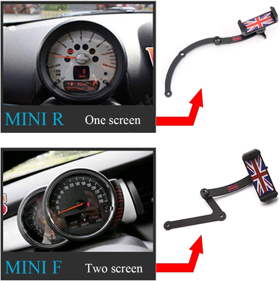 Mini Cooper Handyhalterung, Faltbar Unsichtbar 360°Drehung Autotelefon GPS Halterung für Mini Cooper