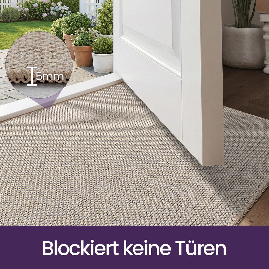 DEXI Schmutzfangmatte Innen 60 x 90 cm, rutschfest Fussmatte waschbar, absorbierend Fussmatte, Dünne
