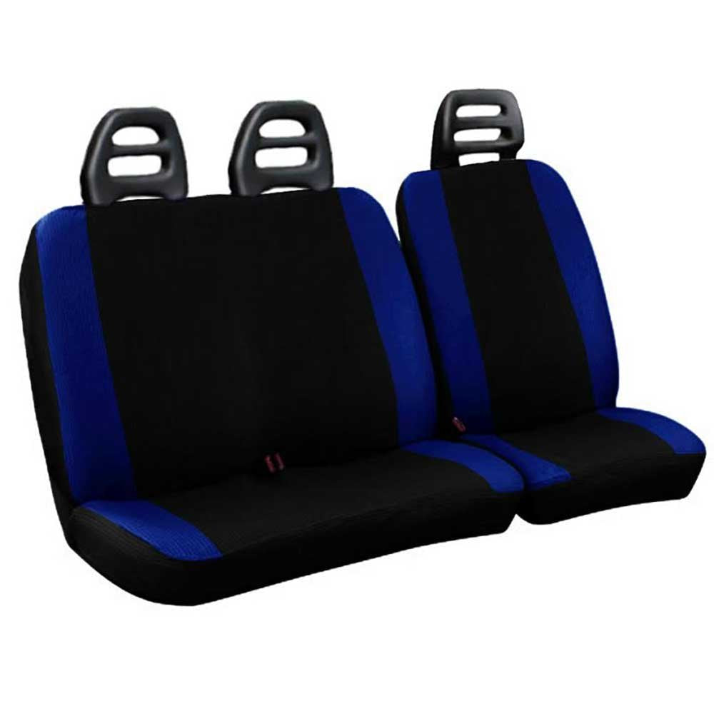 Lupex Shop Transporter C.b Nr. BR Sitzbezüge für Transporter 3 Sitzer, Baumwolle, zweifarbig schwarz