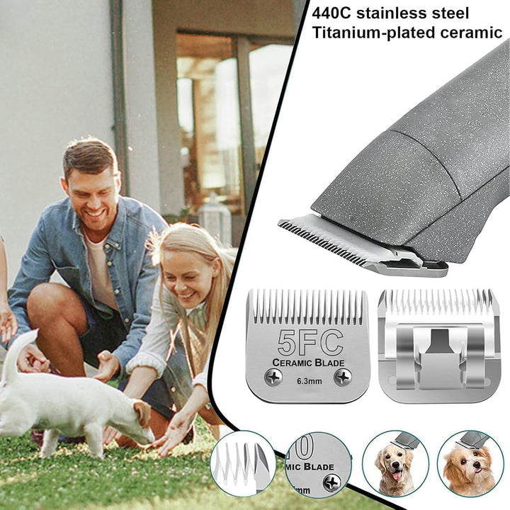 Ersatzklingen für Hundepflege, kompatibel mit Andis-, Oster- und Wahl-Schermaschinen (5FC), 5FC