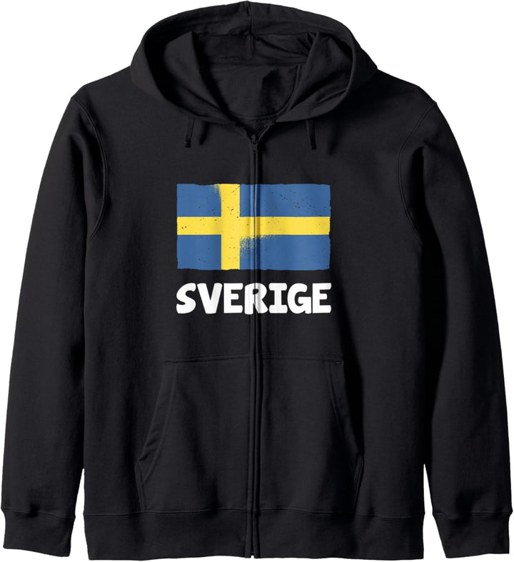 Sverige Schweden Flagge Kapuzenjacke