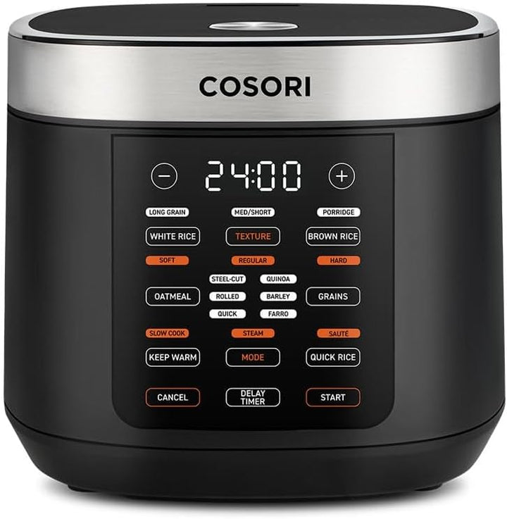 COSORI Reiskocher & Dampfgarer mit Keramik-Innentopf und Fuzzy Logic, 50 Rezepte, 1,8L Fassungsvermö