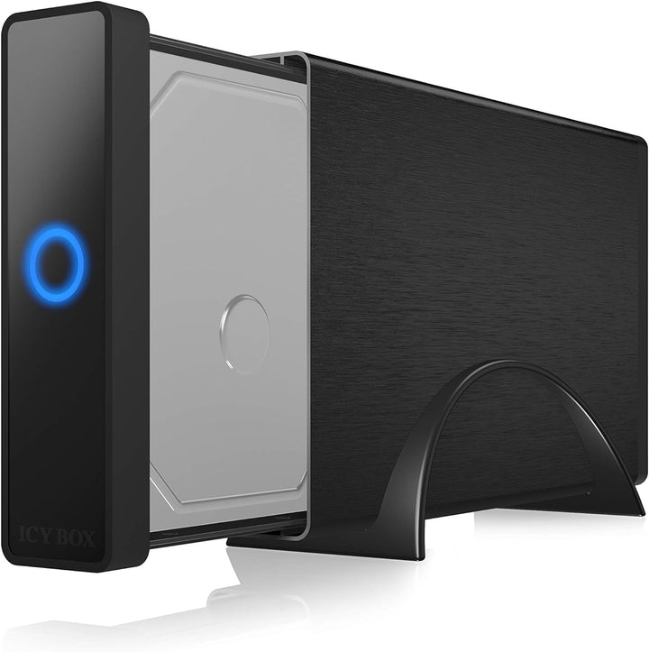 ICY BOX Externes 3,5 Zoll Gehäuse für Festplatten, USB-C 3.1 Anschluss (Gen 2, 10 Gbit/s), Standfuss