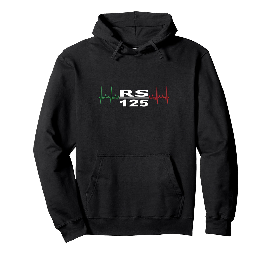 Aprilia RS 125 Motorrad Racing Italien Fahne Herzschlag Pullover Hoodie