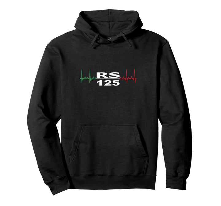 Aprilia RS 125 Motorrad Racing Italien Fahne Herzschlag Pullover Hoodie