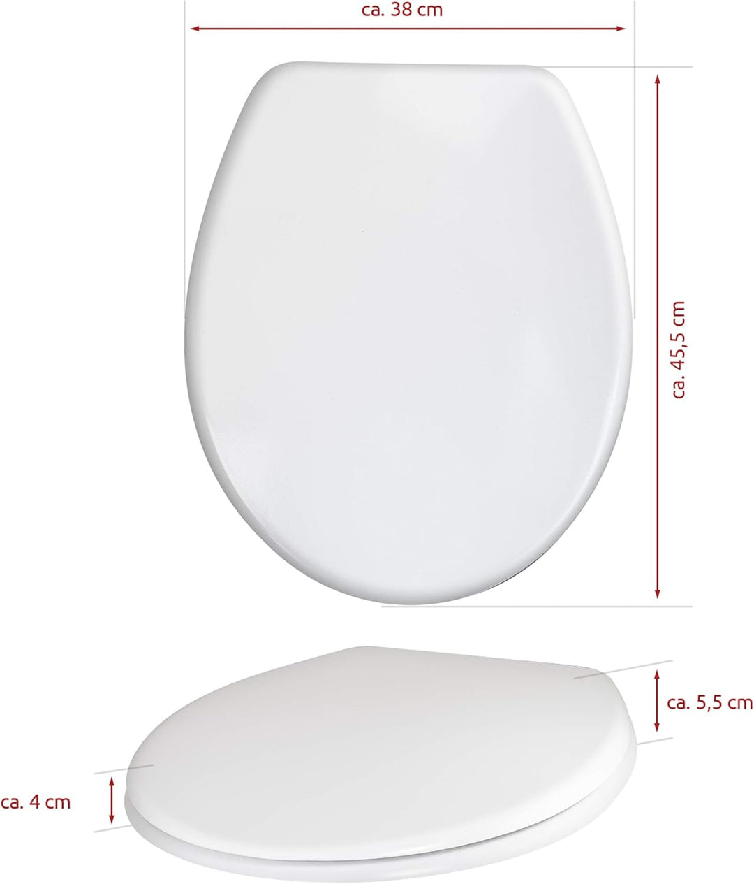 WC-Sitz mit Absenkautomatik Klo Brille &amp;Deckel Absenkbarer Toilettensitz und Klodeckel Klobrille und