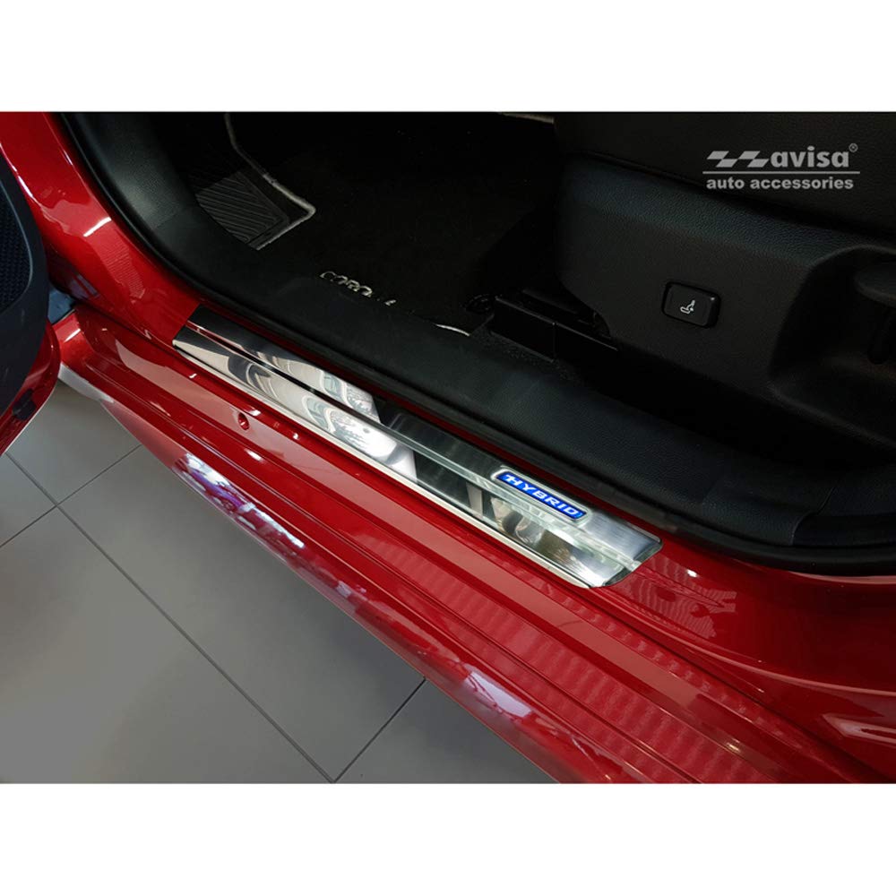 Edelstahl Einstiegsleisten kompatibel mit Toyota Corolla XII Limousine/Hatchback/Touring Sports 'Hyb