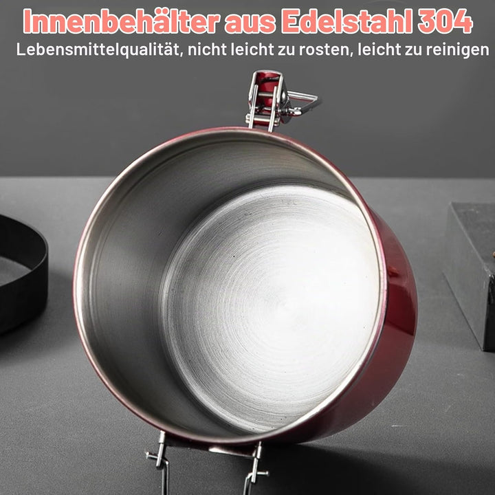 Jeffergarden Kaffeedose Luftdicht 1,8 L Edelstahl Grosser Behälter mit Auslassventil Luftdichter Kaf