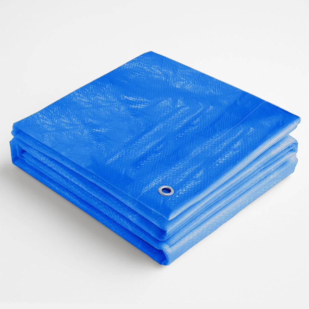 Blaue Abdeckplane Gewebeplane 60g/m², 8x12m Schutzplane Plane zum universellen