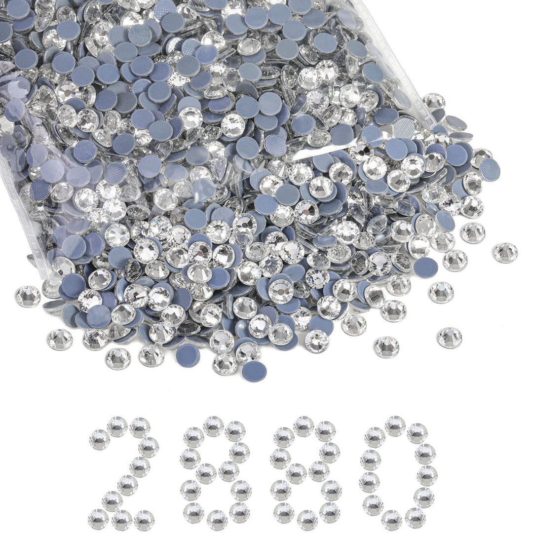 Beadsland Hotfix Strasssteine Bulk, 14400 Stück Kristall Hotfix Strasssteine zum Basteln Kleidung DI