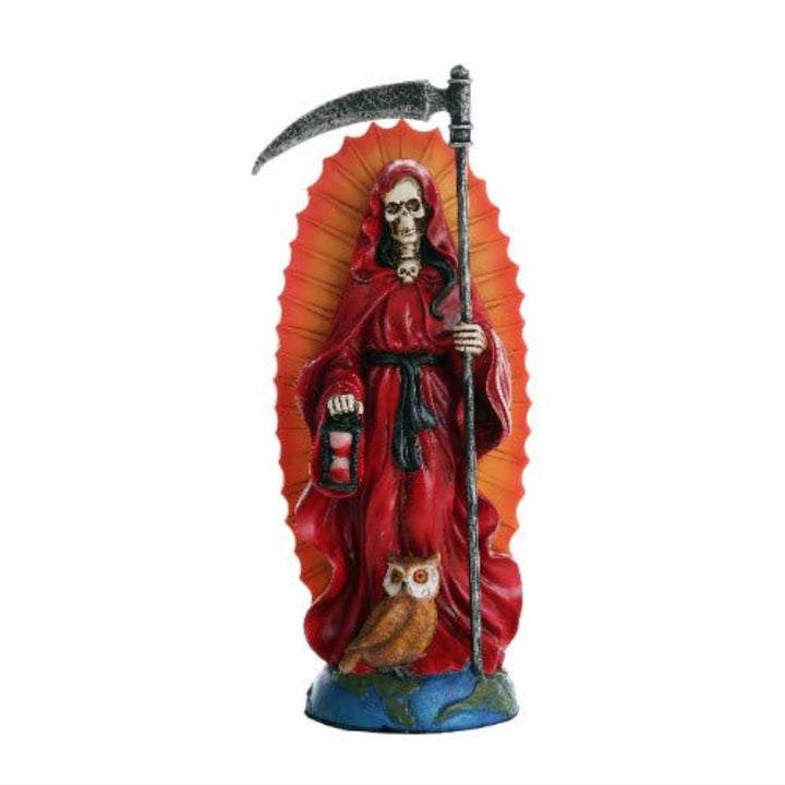 Pacific Giftware Santa Muerte Saint of Holy Death Standing Religious Statue 7.25 Inch (Red) Love Pas