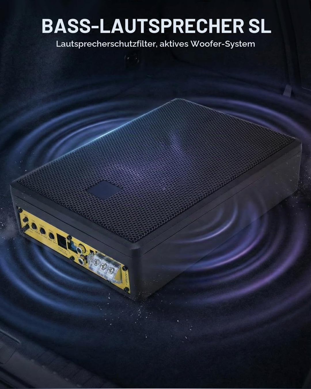 Auto Untersitz Subwoofer Aktiv 1000W, Ultraflach, Stark