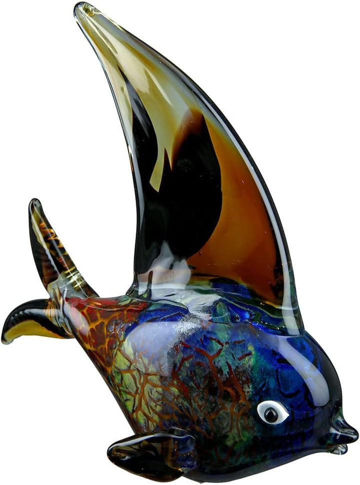 GILDE GLAS art Fisch Pondo - mundgeblasen - jedes Teil ein Unikat - Höhe ca. 27 cm