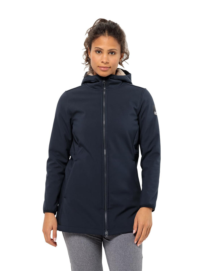 Jack Wolfskin Damen Windland Coat W Softshellmantel S night blue, S night blue