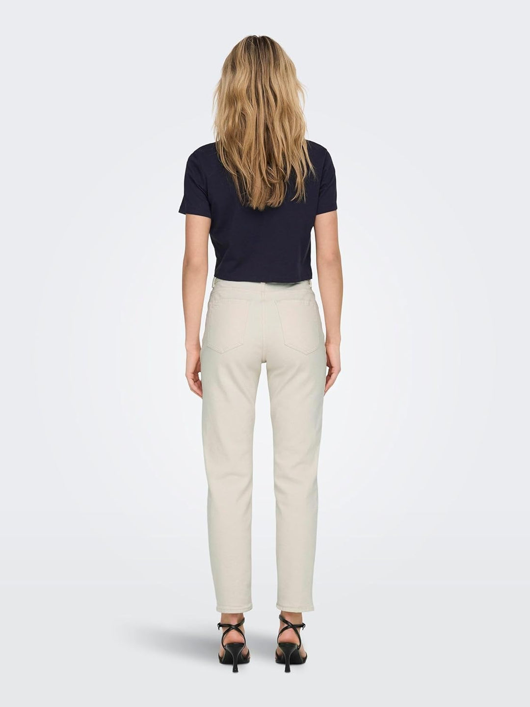 ONLY Female Straight-Fit Jeans ONLEMILY Hohe Taille Gerade geschnitten Jeans 25W / 30L Weiss, 25W /