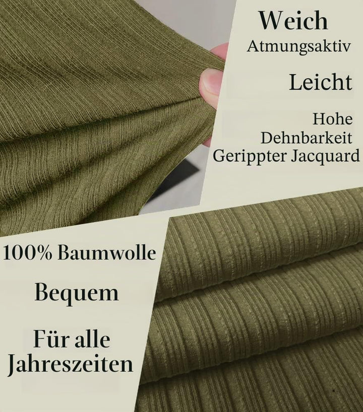 Muscle Cmdr Muscle Henley Shirt Herren Langarm, Slim-fit Langarmshirt, Freizeit T-Shirt aus Baumwoll