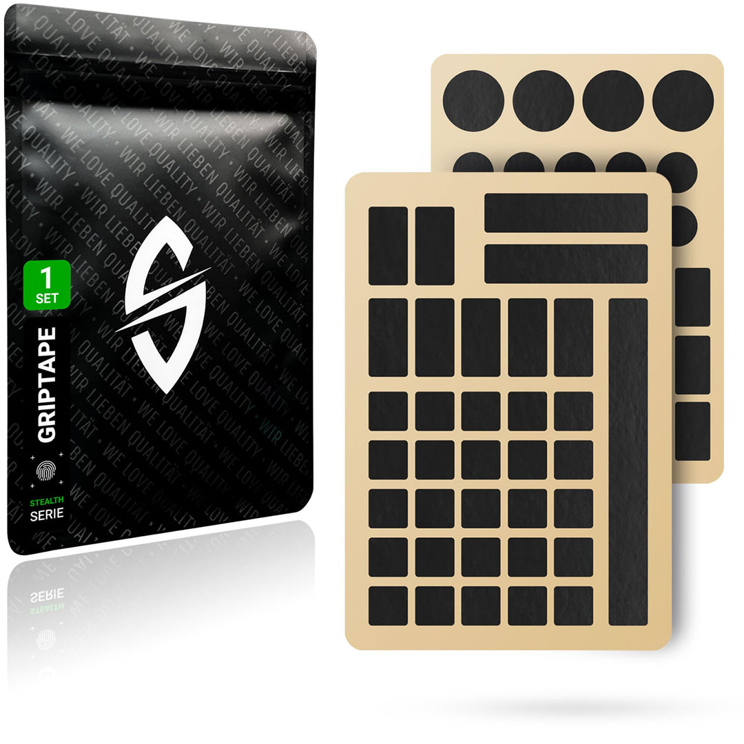 SensoryBoost DIY Grip Tape (71 Stück) Rutschfeste Aufkleber in Verschiedenen Formen, Sehr Dünn (0,5m