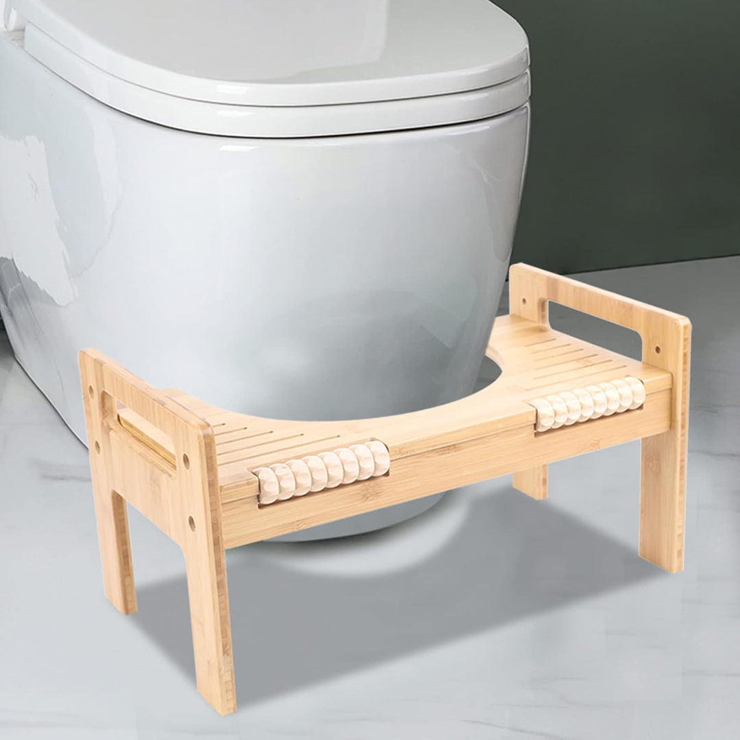 Toilettenhocker Holz Toilettenhocker Toilettenhilfe Fussstütze mit Einstellbarer Höhe Toilettenhocke