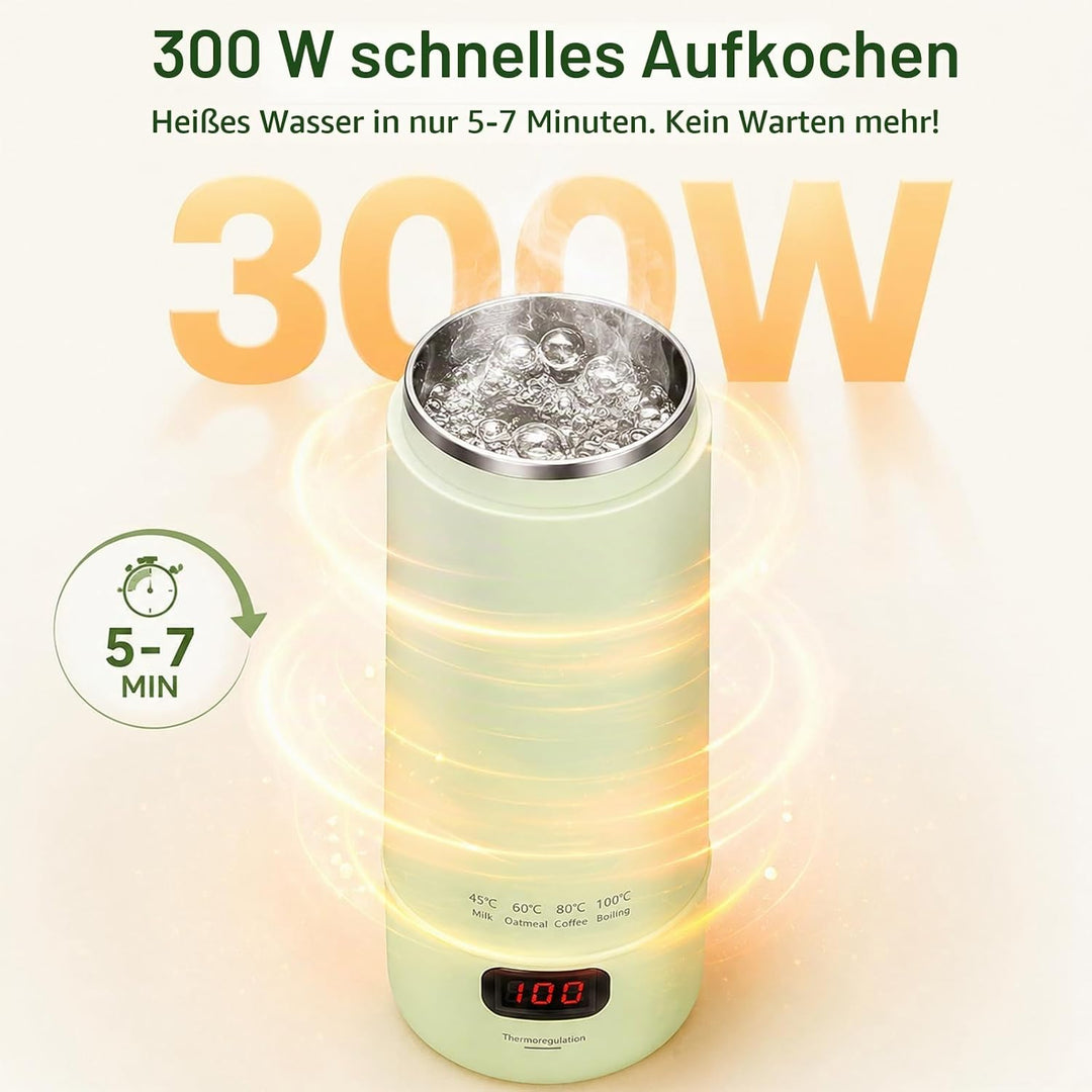 Elektrischer Reisewasserkocher Klein 300ML For Tee, Kaffee, Babymilch | 300w Schnellkochmini Wasserk