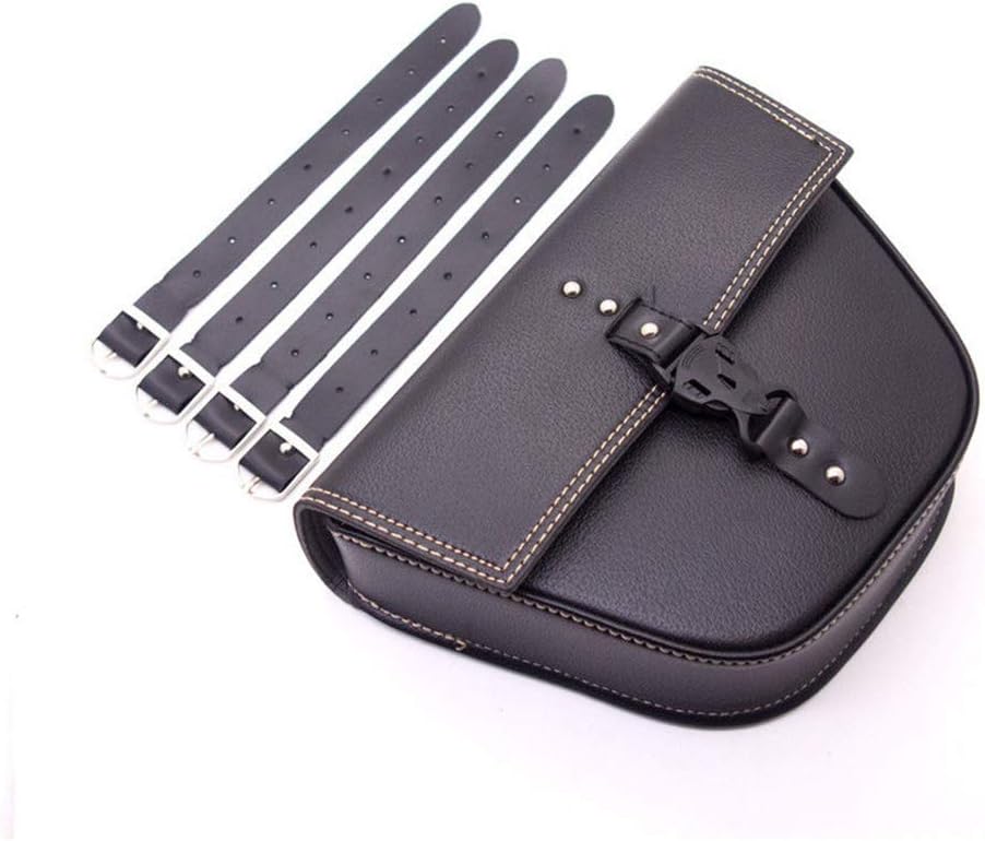 Leikance Motorrad-Seitensatteltasche, dreieckig, Kunstleder, Motorradtasche für Cafe Racer ATV Bikes