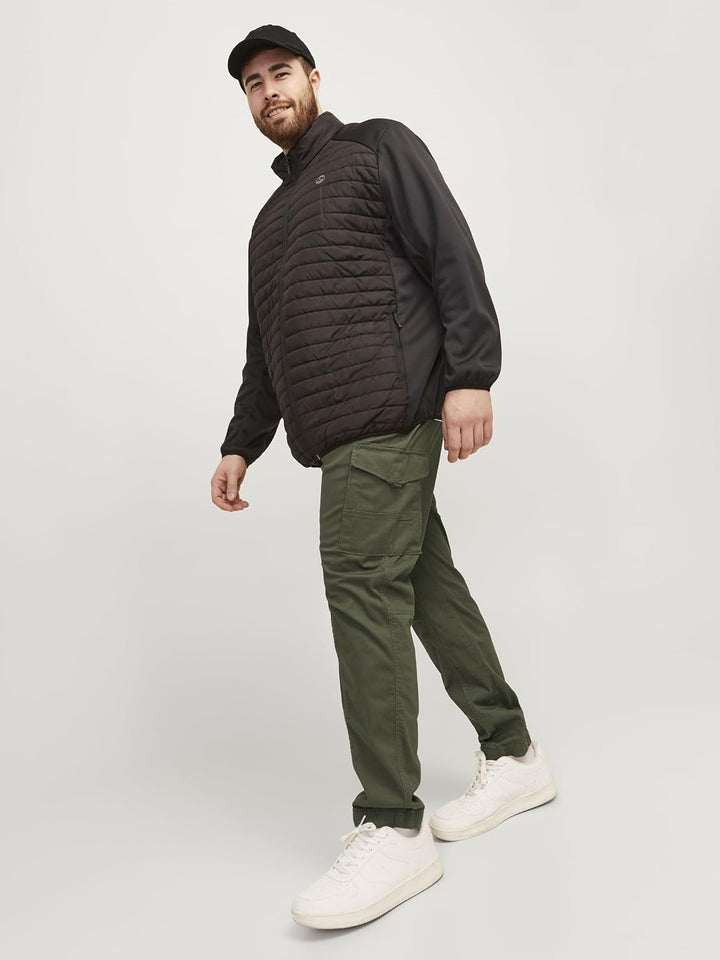 Jack & Jones Male Cargo-Hose Plus Size Slim Tapered Fit Cargo-Hose 40W / 30L Olive Night, 40W / 30L
