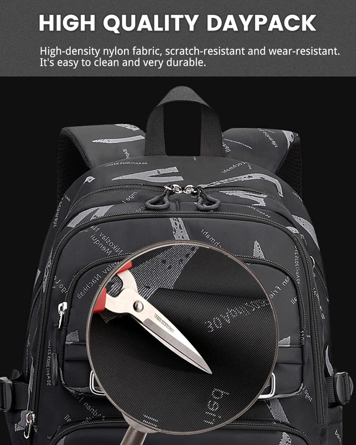 Amythe Schulrucksack Teenager Jungen, Lässiger Rucksack Schule für Jungen, Wasserdichte Daypack Modi