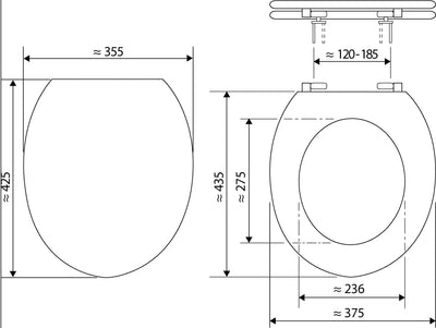 'aquaSu® WC-Sitz mit Absenkautomatik, Dekor Flaschenpost, Holzkern Klodeckel, Fast-Fix Schnellbefest