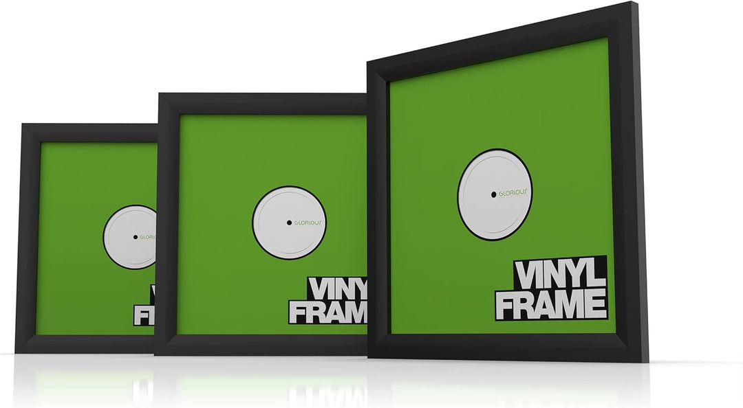 Glorious Vinyl Frame Set Black - 3x Vinyl Cover Rahmen für 12" Platten, einfaches Anbringen und Aust