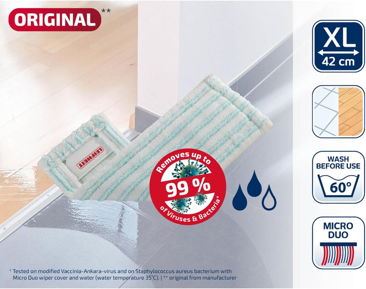 Leifheit Wischbezug EasySpray XL microduo 6er Set Wischbezug 6er Set, Wischbezug 6er Set