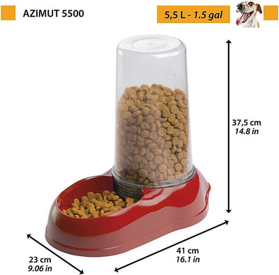 Ferplast Dispenser Food or Water for Large Dogs AZIMUT 5500 Pet Dispenser 5,5 Litres Feeder for Dry