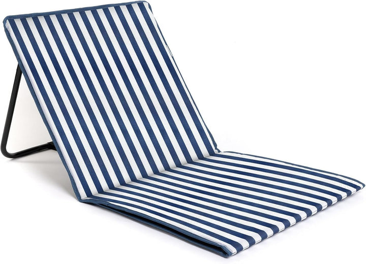 just be... 2er Set Strandmatte mit Rückenlehne klappbar – leichte, gepolsterte Strandliegen faltbar