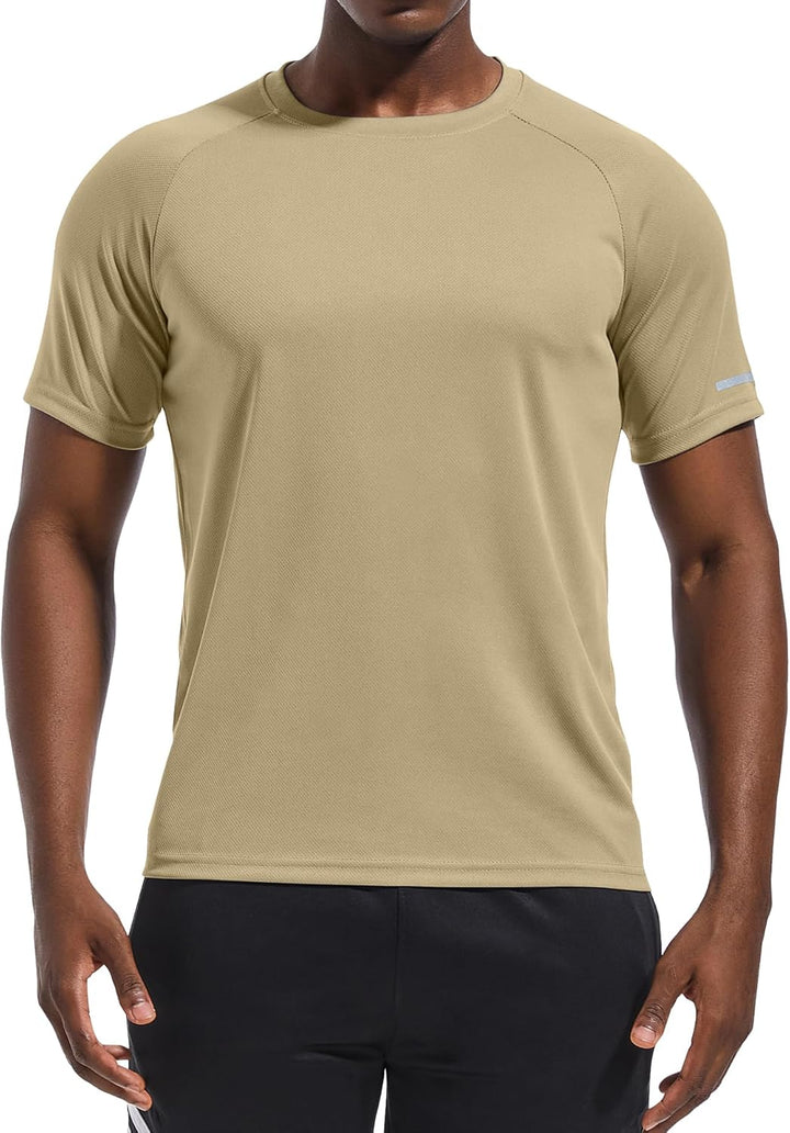 Holure Herren 3 or 5er Pack Sports Atmungsaktiv Schnelltrocknend Kurzarm T-Shirts Fitnessshirt für R