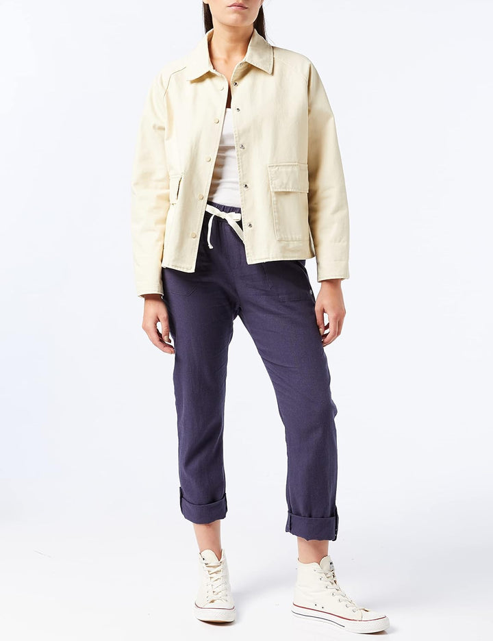 Roxy On The Seashore - Cargo Hose aus Leinen für Frauen Weiss XS Mood Indigo, XS Mood Indigo