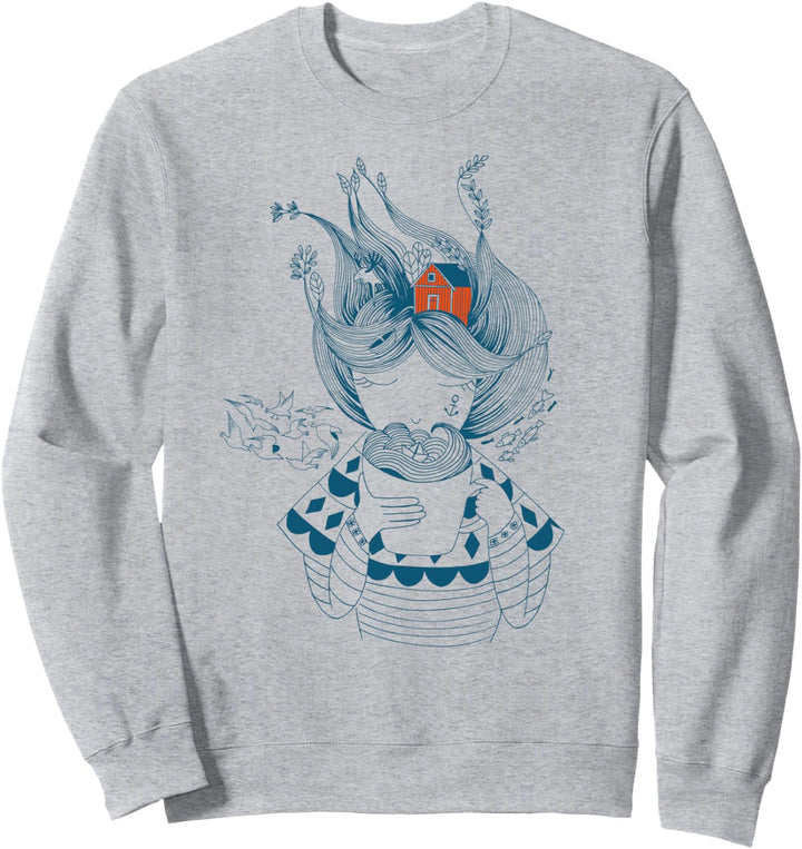 Skandinavische Seemannsfrau Souvenir und Geschenkidee Sweatshirt