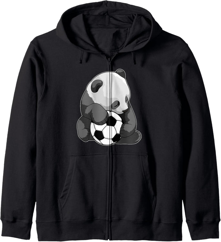 Panda Fussball Fussballspieler Sport Kapuzenjacke