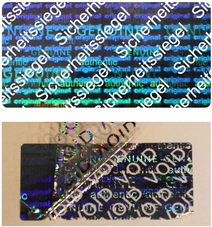 Hologramm VOID Sicherheitsetiketten"Sicherheitssiegel" auf Rolle - 40 x 20 mm - 1000 Stück (Weiss),