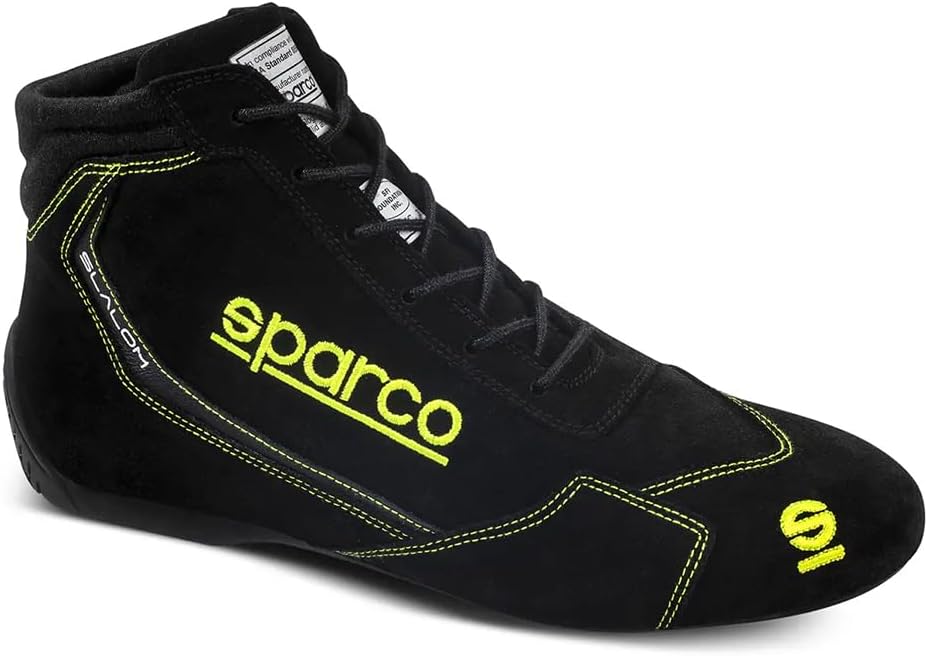 Sparco Unisex Slalom 2022 Stiefel, Grösse 44 EU, Schwarz/Gelb Bootsschuh, Standard, EU