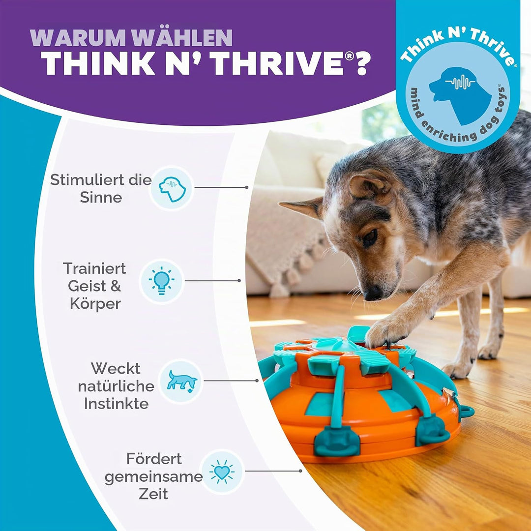 Outward Hound by Nina Ottosson Tower of Treats Level 4 Expert Dog Treat Puzzle for Enrichment, Orang