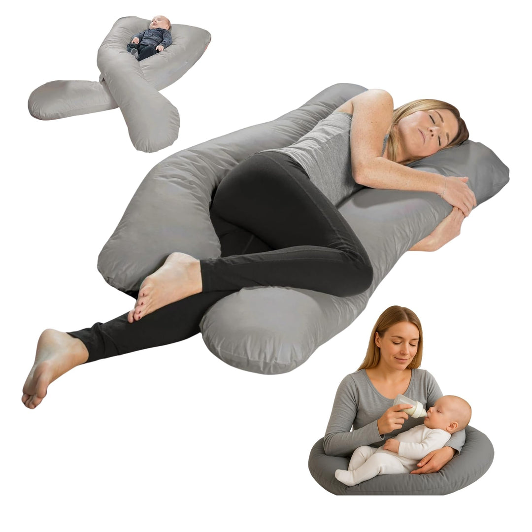 sleepling Schwangerschaftskissen Seitenschläferkissen, Bodypillow U-Form Kissen Bezug Mikrofaser (ab