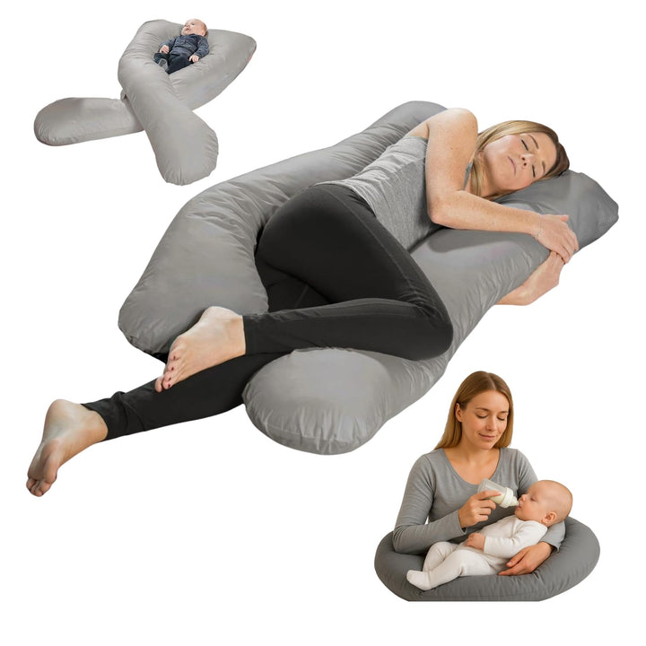 sleepling Schwangerschaftskissen Seitenschläferkissen, Bodypillow U-Form Kissen Bezug Mikrofaser (ab