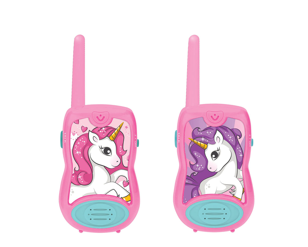 Lexibook, Einhorn, Talkies-Walkies 200m, Kommunikationsspiel für Kinder, 2 Kommunikationskanäle, Gür