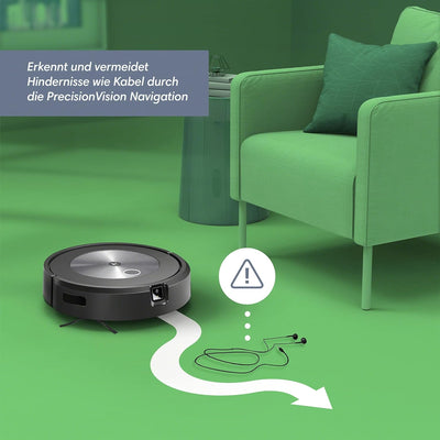 iRobot® Roomba® j7+ WLAN-fähiger Saugroboter mit automatischer Absaugstation, Kartierung und Zwei Gu