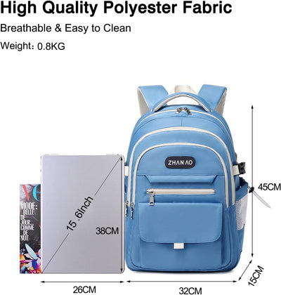 FANDARE Beiläufig Rucksack Schulrucksack Schultasche Junge Mädchen Schulranzen Daypacks mit 15.6 Zol