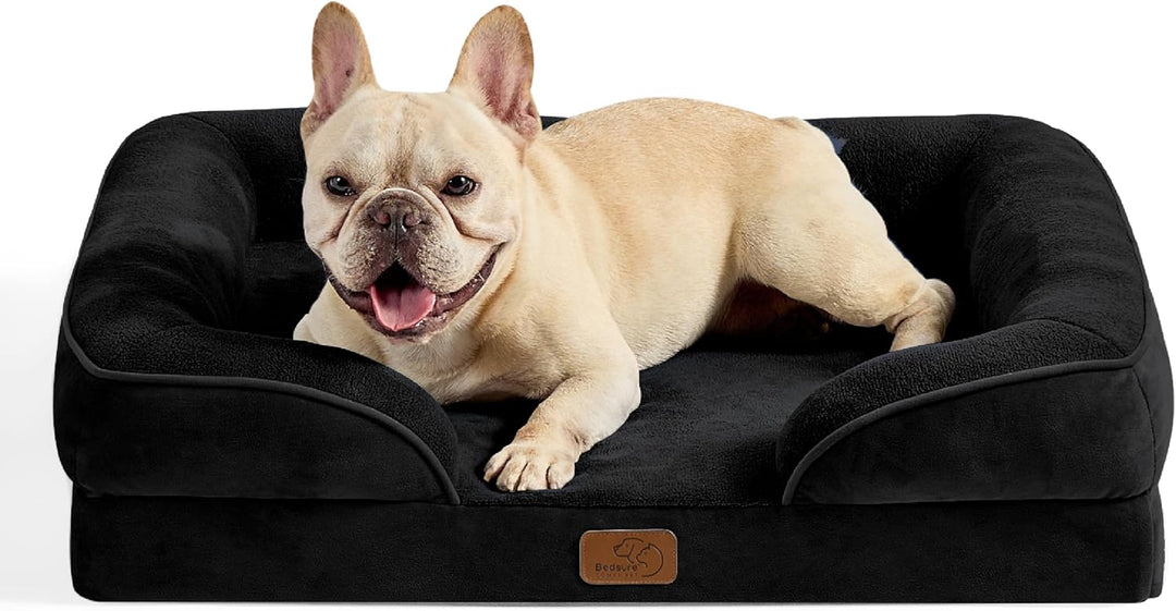 Bedsure orthopädisches Hundebett Ergonomisches Hundesofa - 71x58 cm Hundecouch mit eierförmiger Kist