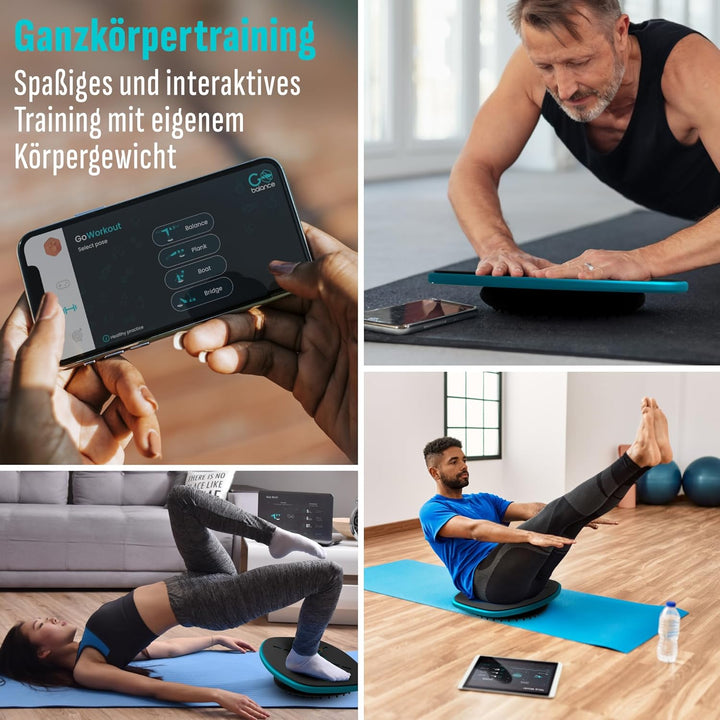 GoBalance Board App Balance Board mit Bluetooth Sensor 12 Spiele fuer Training Spass und Fitness Sta
