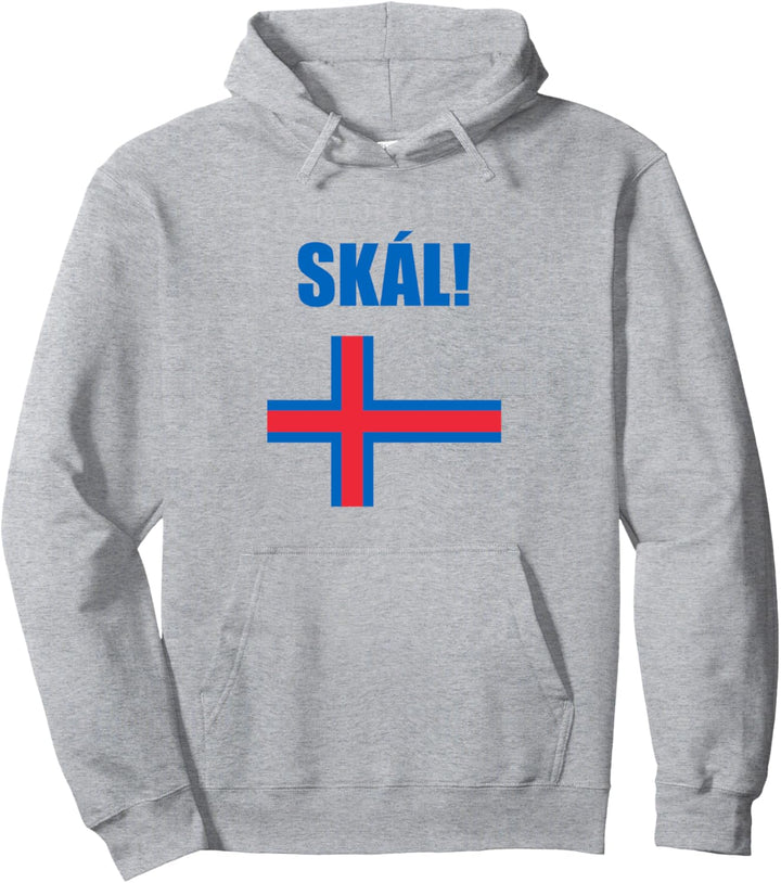 Skal Cheers In Faroese Souvenir Merkio Flag Of Faroe Islands Pullover Hoodie