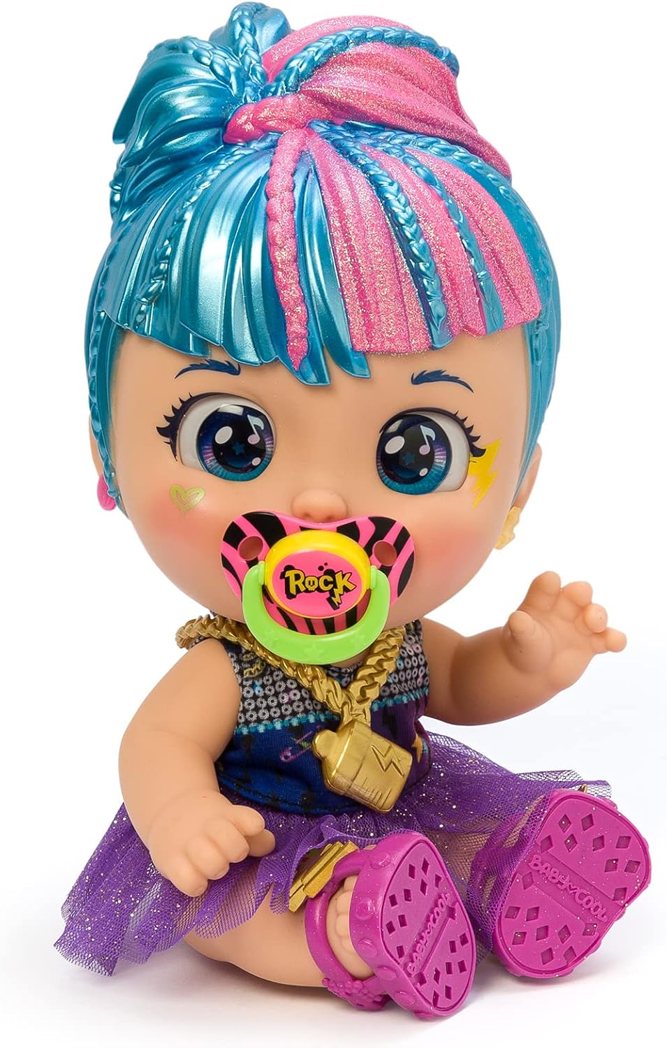 Baby Cool Roxie Rocker Puppe mit Kleidung, Schuhen und exklusiven Accessoires im Rock-Stil, inklusiv