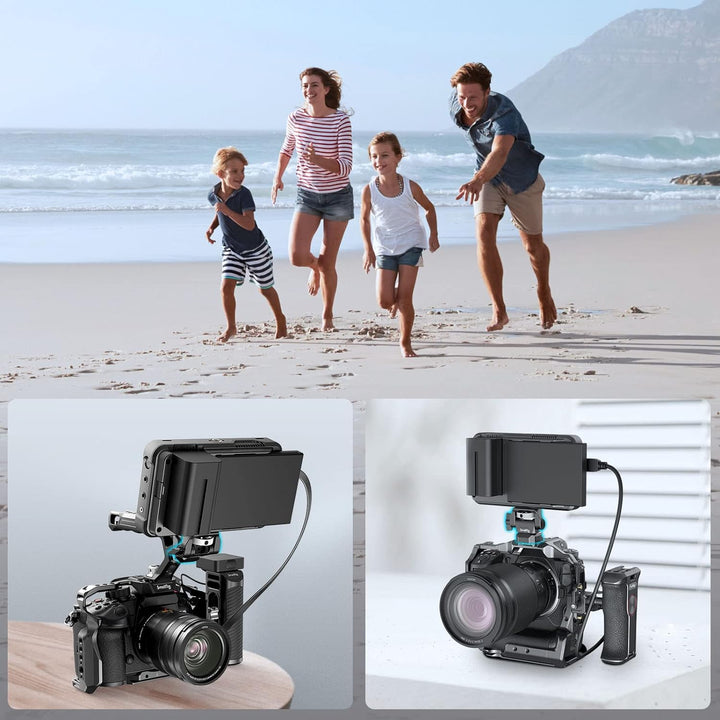 SMALLRIG Kamera Monitor Mount mit 3/8'' Schraube für ARRI-Style, 360° schwenkbarer und 180° neigbare