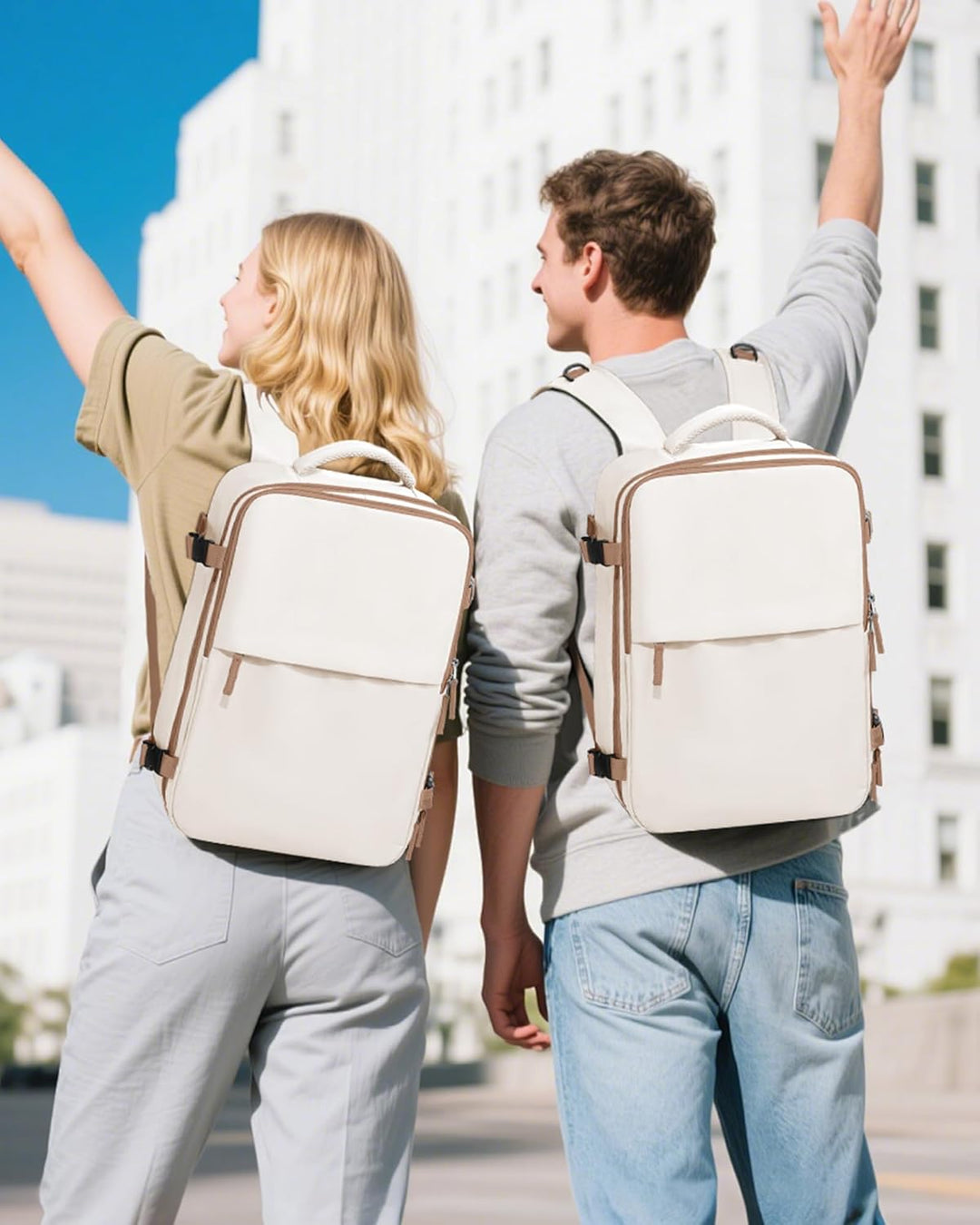 SZLX Vakuum Rucksack Ryanair Handgepäck 40x30x20 Wizzair Reiserucksack Flugzeug für Damen Herren, La