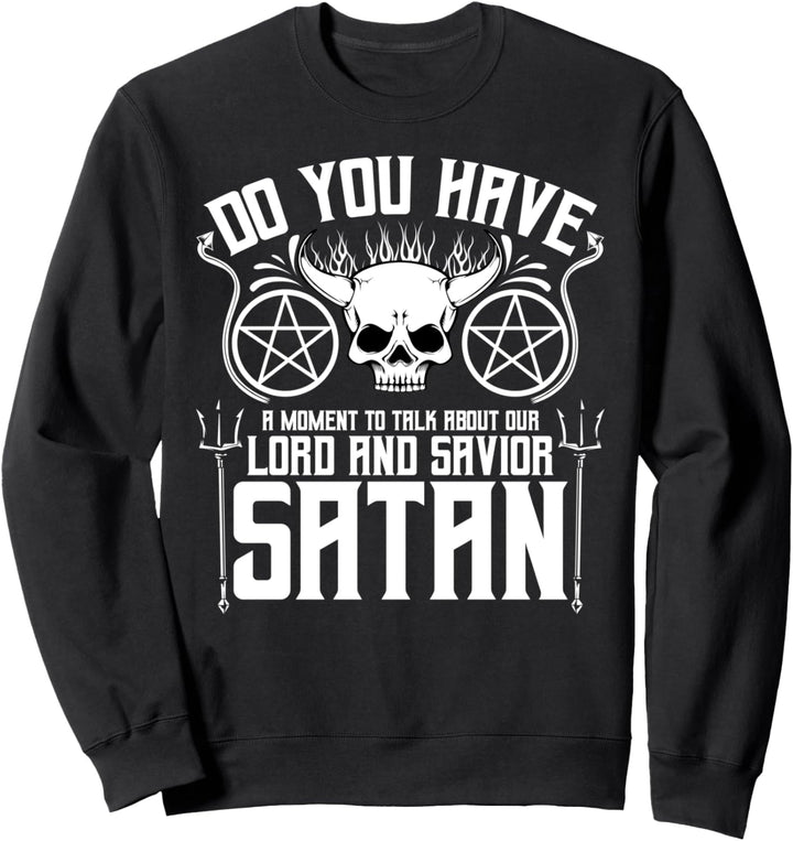 Pentagramm Satanic Luzifer Baphomet Okkult 666 Tarot Karte Sweatshirt